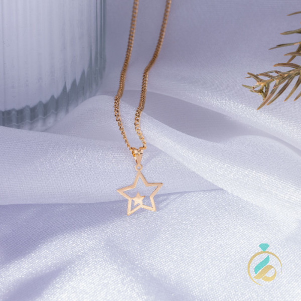 پلاک گردنی طلای ستاره
