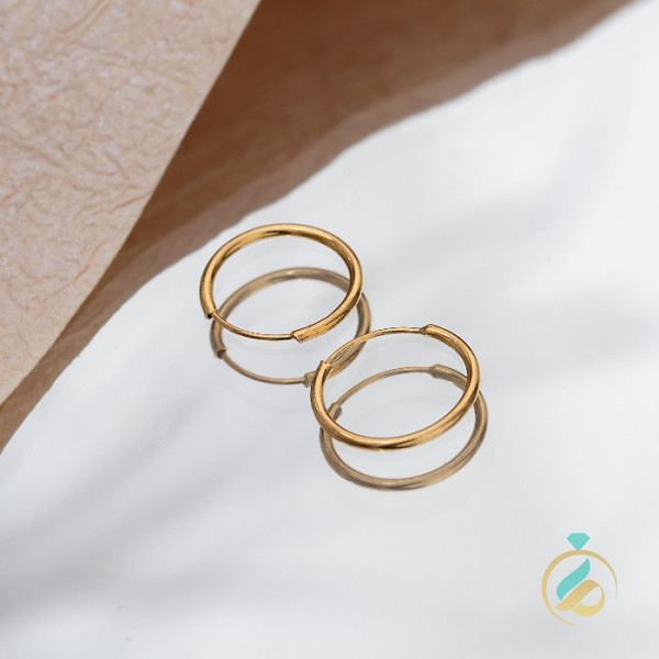 گوشواره طلای حلقه ساده