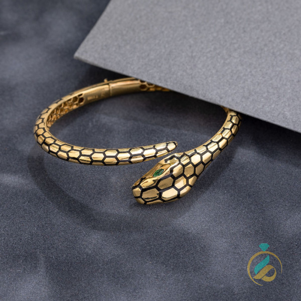 دستبند النگویی طلای مار