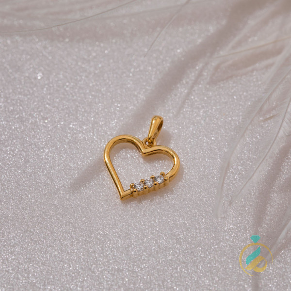 مدال گردنی قلب نگیندار