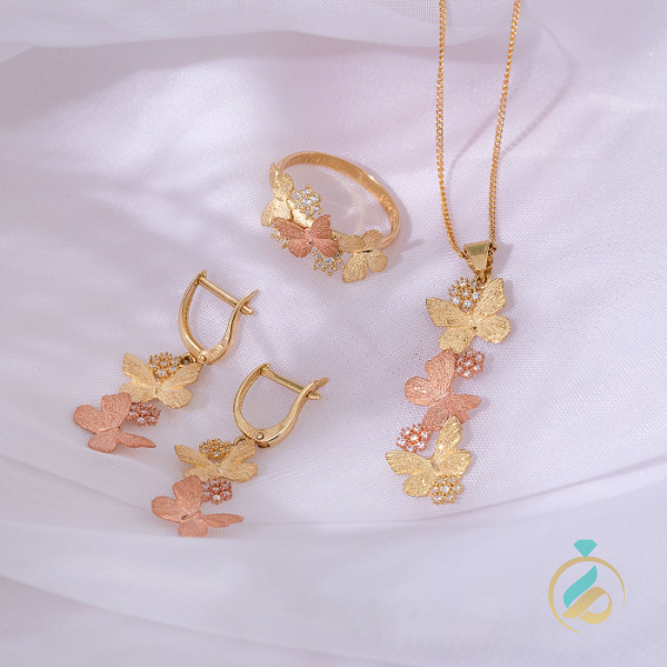 سرویس طلای پروانه های رنگی