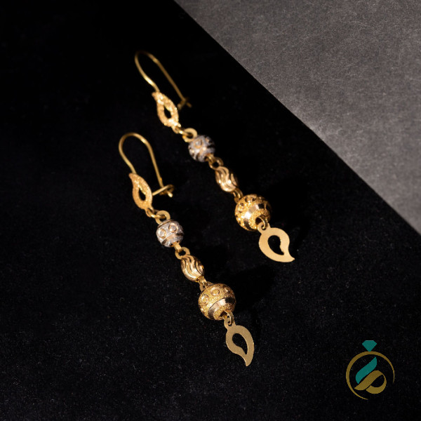 گوشواره آویز طلای باروج