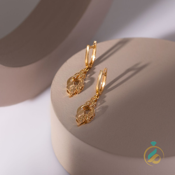 گوشواره طلای زرد فیوژن