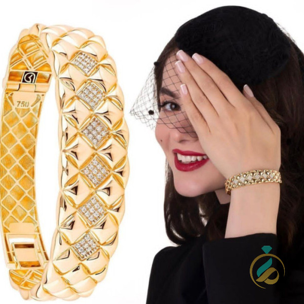دستبند النگویی طلای آذین