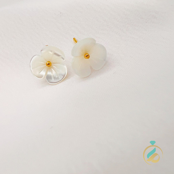 گوشواره طلا گل صدف یکتاخواه
