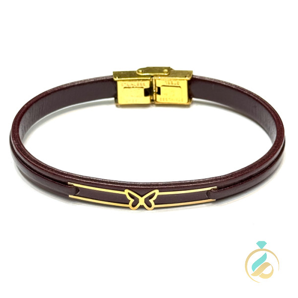 دستبند چرم پروانه