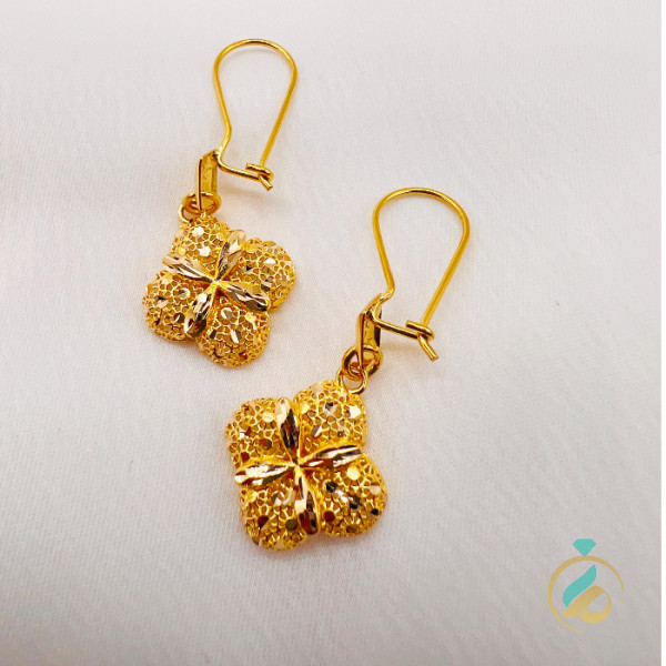 گوشواره طلا طرح مشبک یکتاخواه