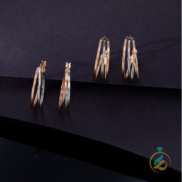 گوشواره طلای حلقه دورج