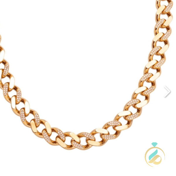 گردنبند کارتیر تخت نگیندار