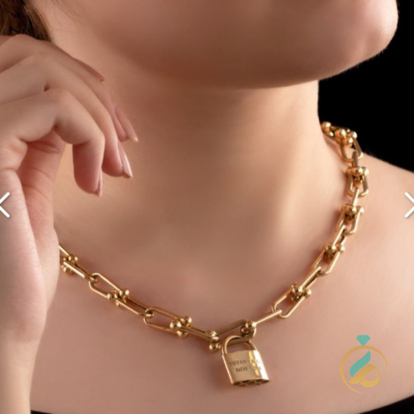 زنجیر طلا قفل تیفانی