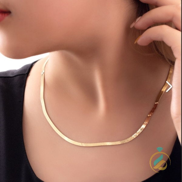 گردنبند طلای زرد هرینگبون