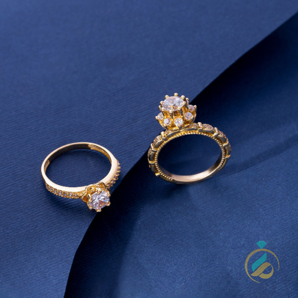 انگشتر سولیتر نشان گل