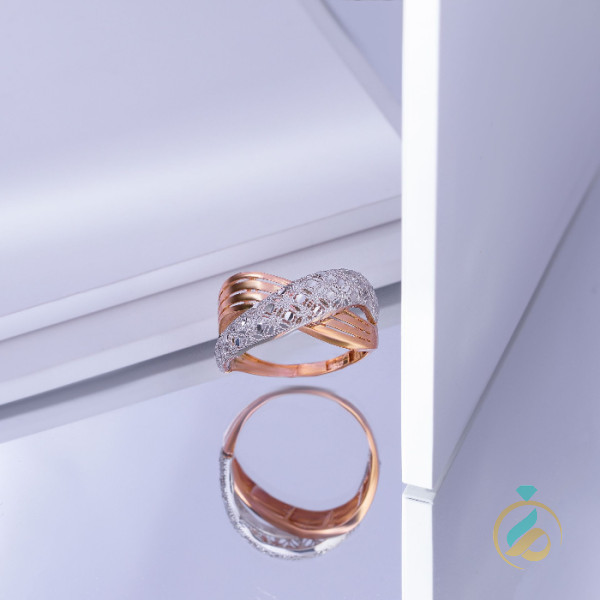 انگشتر طلای رز ضربدری