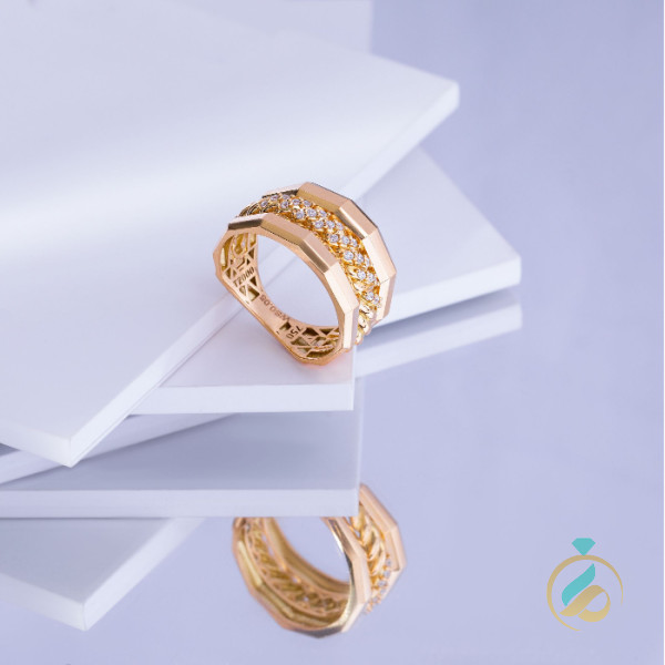 انگشتر طلا چندضلعی