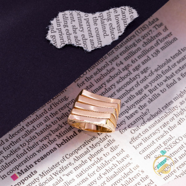 انگشتر طلا زرد باتیس