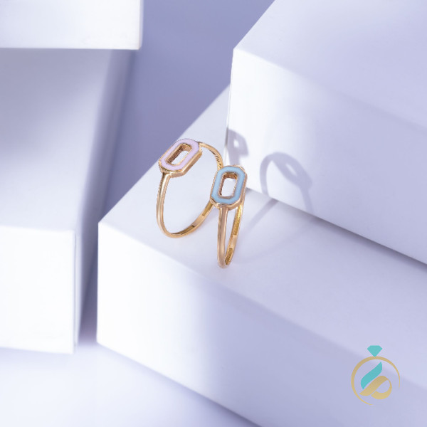 انگشتر طلا مینیمال پاستیلی