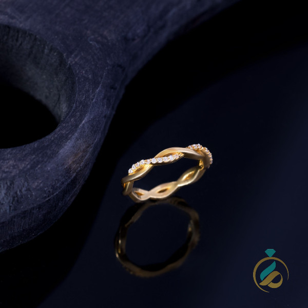 انگشتر طلای موج زرد