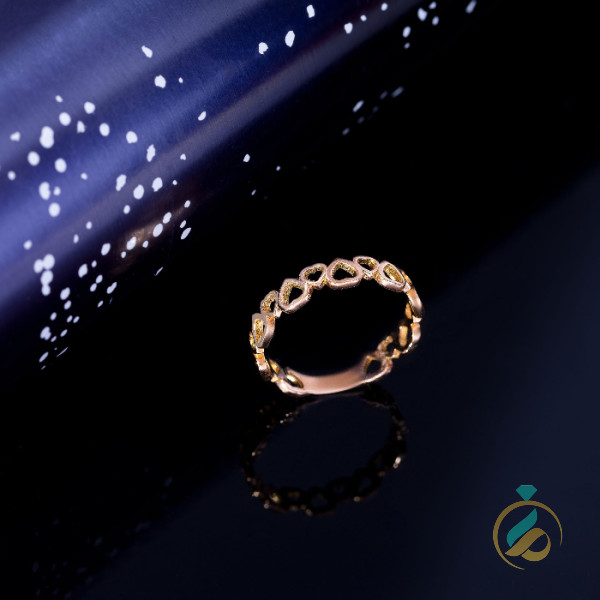 انگشتر مینیمال قلبک زرد