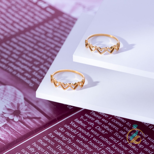 انگشتر مینیمال عشق طلایی