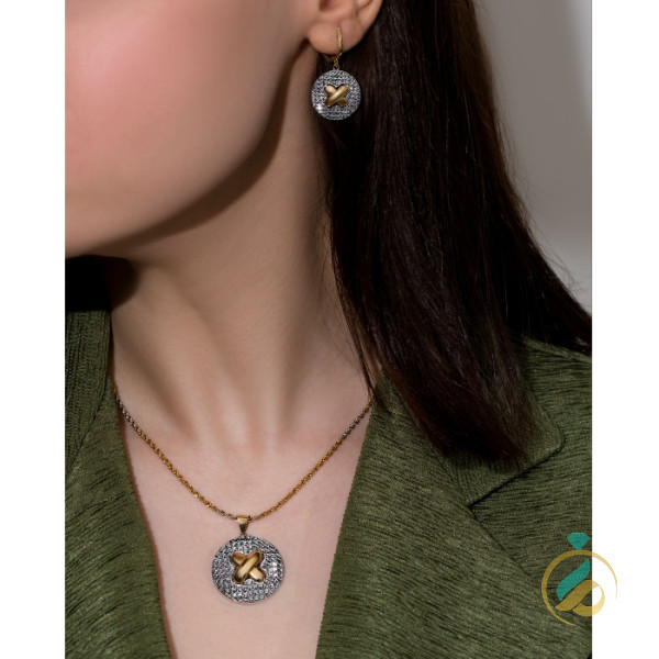 نیمست طلا زرد ضربدر