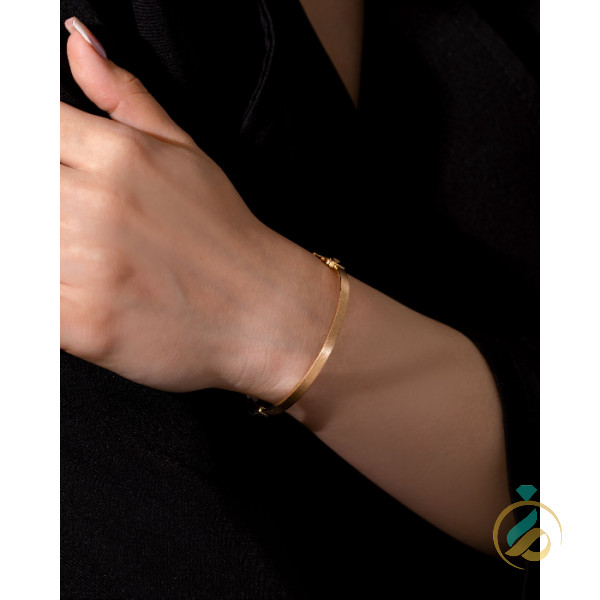 دستبند طلا النگویی آیینه ای