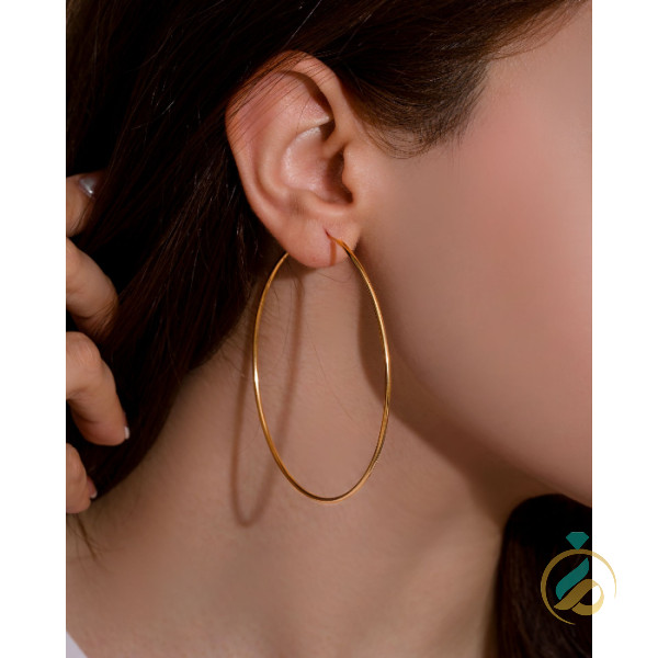 گوشواره طلا حلقه بزرگ