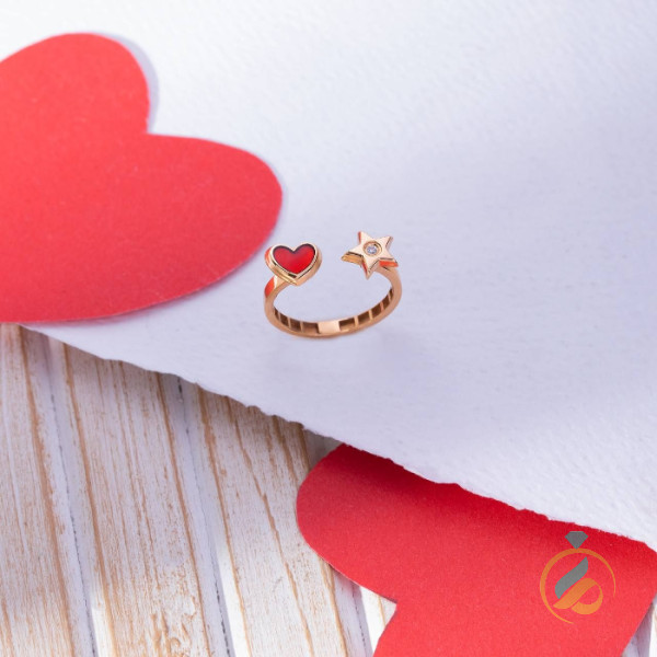 انگشتر طلای مینیمال قلب