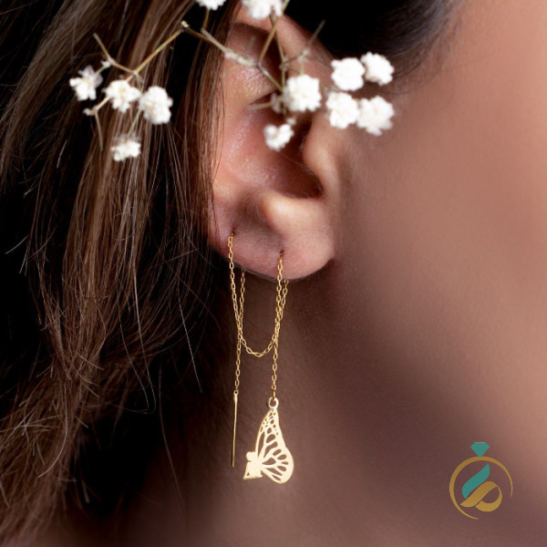 گوشواره  بخیه پروانه