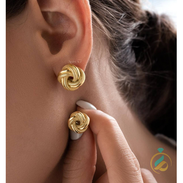 گوشواره طلای زرد نخودی