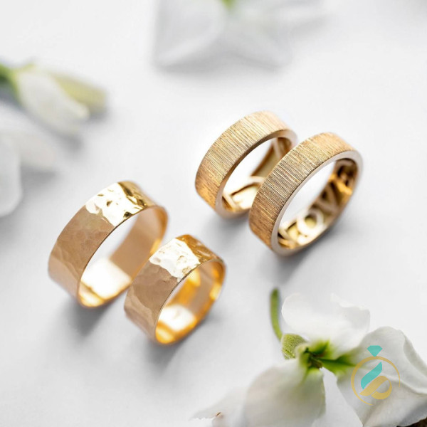 حلقه ست طلا مات و براق