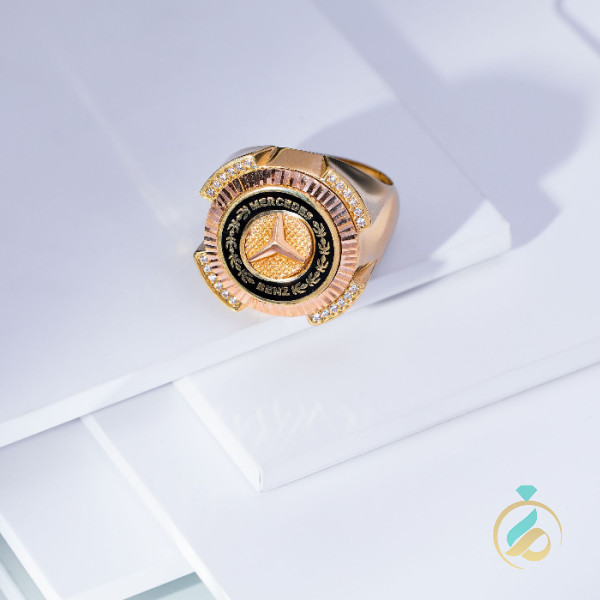 انگشتر طلا مردانه بنز