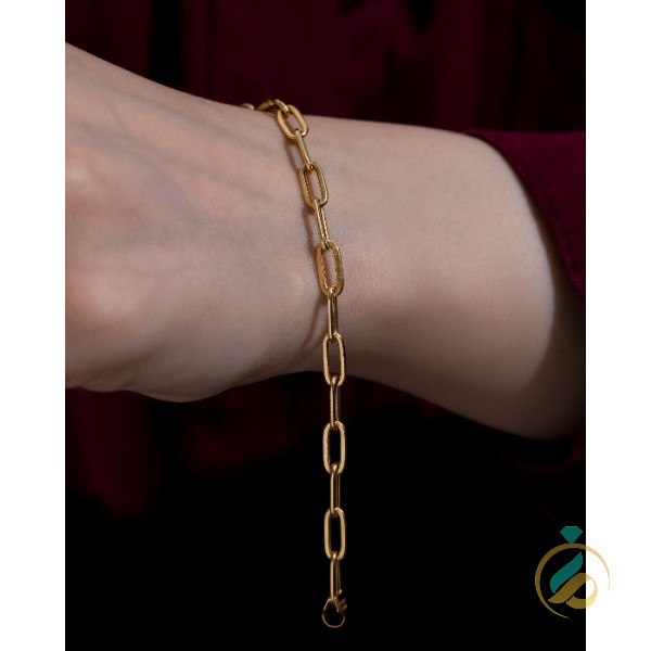 دستبند زنجیر طلای زرد