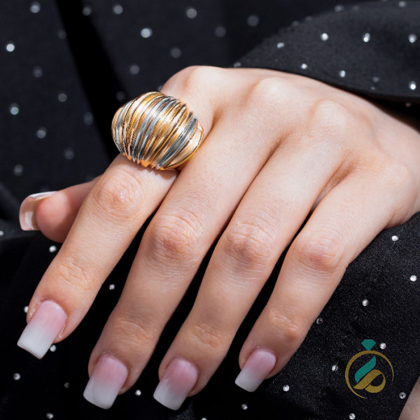 انگشتر طلا دو رنگ رونیکا