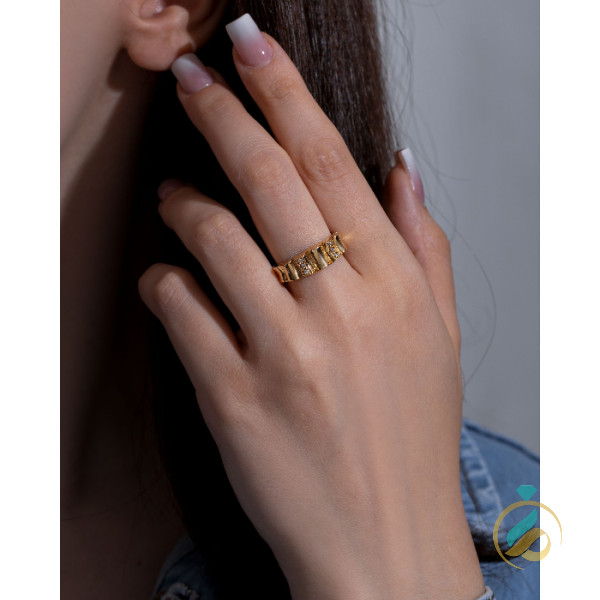 انگشتر طلا زرد پارمیدا