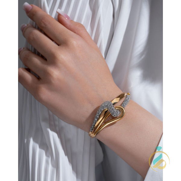 دستبند طلا دورنگ ژینوس