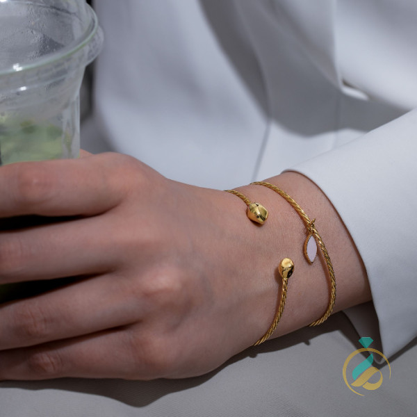 بنگل طلای زرد زنانه