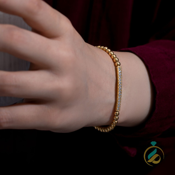 دستبند طلا گوی نگیندار