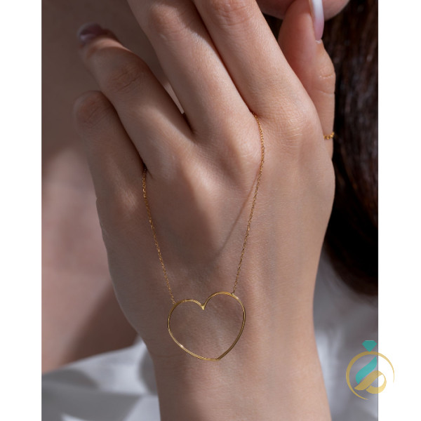 گردنبند مینیمال قلب بزرگ
