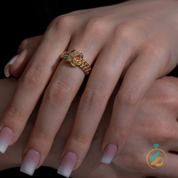 انگشتر طلا زرد ایکس