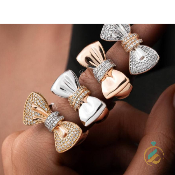 انگشتر طلا پاپیون دخترانه