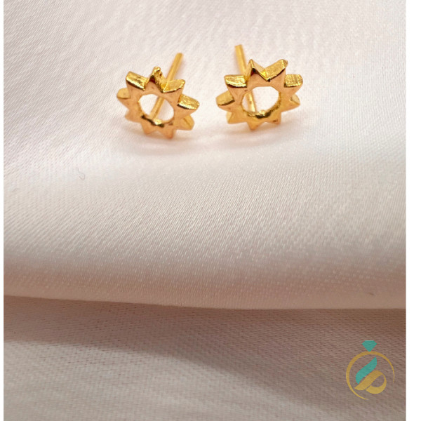 گوشواره میخی طلا گل یکتاخواه