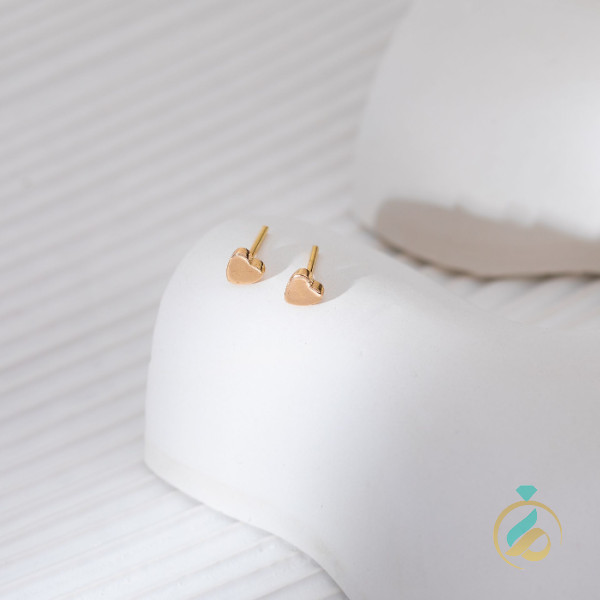 گوشواره طلا میخ قلب