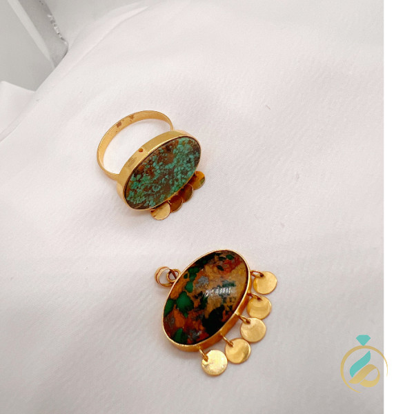 نیم ست طلا فیروزه یکتاخواه