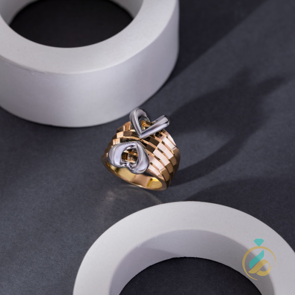 انگشتر طلای تراش قلب