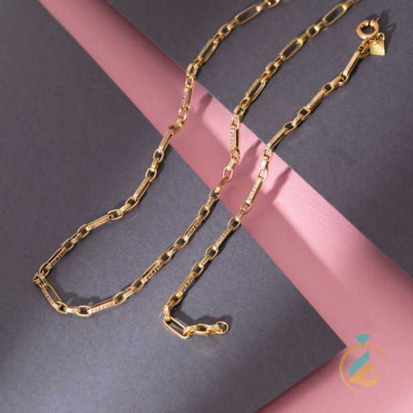 نیم ست زنجیری طلا ورساچ